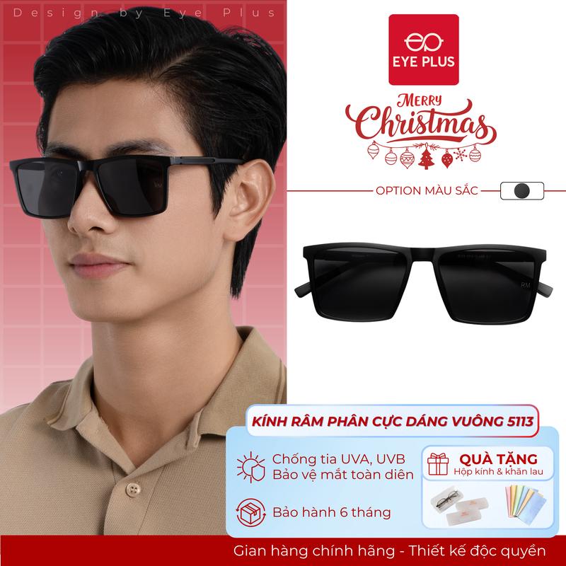  Kính Râm Phân Cực Siêu Nhẹ Chống Nắng Nam Nữ Eye Plus 5113 Gọng Kính Nhựa Nguyên Sinh Mềm Dẻo Không Vỡ Tròng Kính Mát Chống Loá Polarized Mắt Kính Chống Tia UV400 Kính Mắt Kiểu Dáng Thời Trang Phong Cách Sang Chảnh 