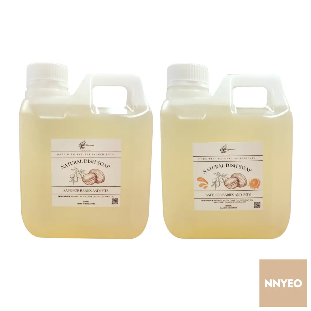 G-Natural Dish Foam 1000ml Refill - Unscented & Orange Scented - Safe for Baby & Pets