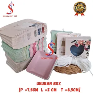 100pcs sauvenir mangkok kotak kemas box + box tali dan kartu ucapan bisa reques nama