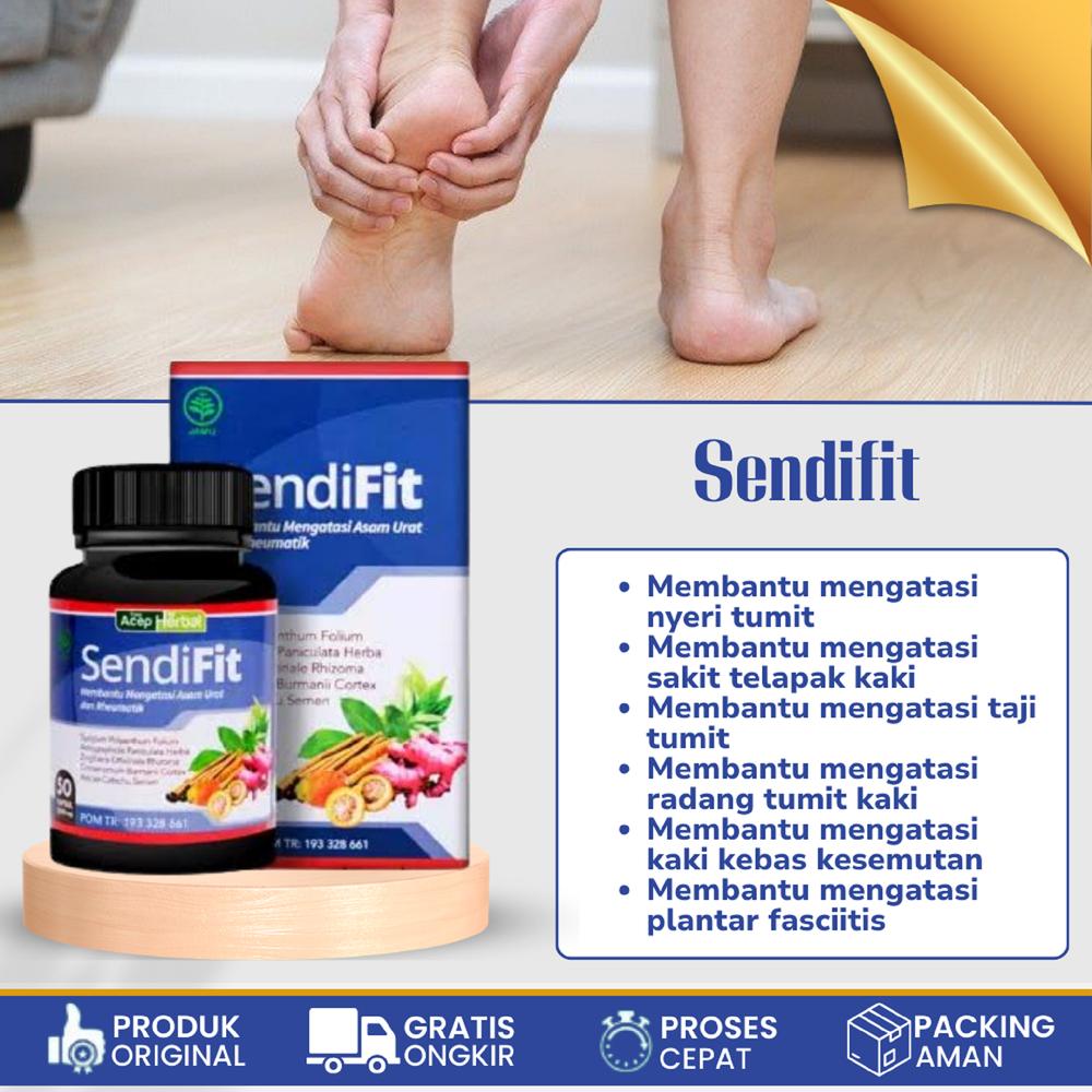 Kapsul Tumit Telapak Kaki Nyeri, Plantar Fasciitis, Sakit Telapak Kaki, Telapak Kaki Panas, Telapa Kaki Kebas Kesemutan, Taji Tumit, Radang Tumit Herbal Sendifit