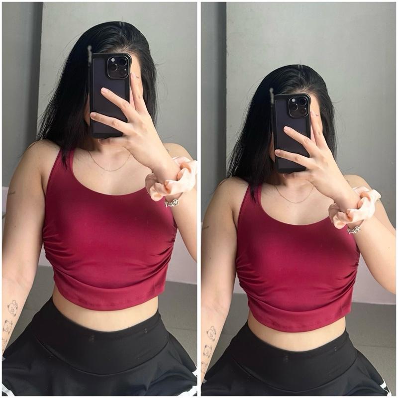 KHÔNG KÈM QUẦN Áo Bra Vạt Bầu Dây Lưng Cho Nữ Tập Thể Thao Cá Tính Kèm Sẵn Mút