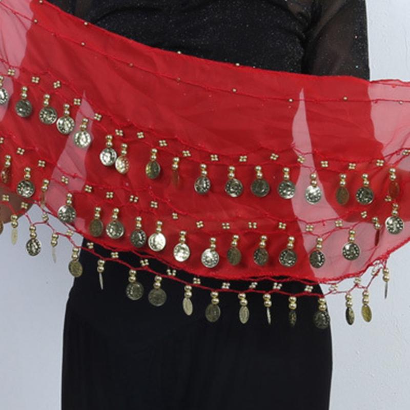Product Introduction of Dây Chuyền Đeo Hông Múa Bụng, Với Ba Lớp Thắt Lưng, Khăn Quàng Lưng, Thích Hợp Cho Múa Ấn Độ, Dài 145cm, Thoáng Khí, 1 Cái 34