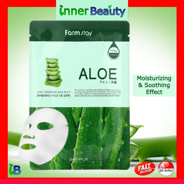 Farmstay Visible Difference Aloe Vera Beauty Mask Sheet 23ml - Buy 10+Free1