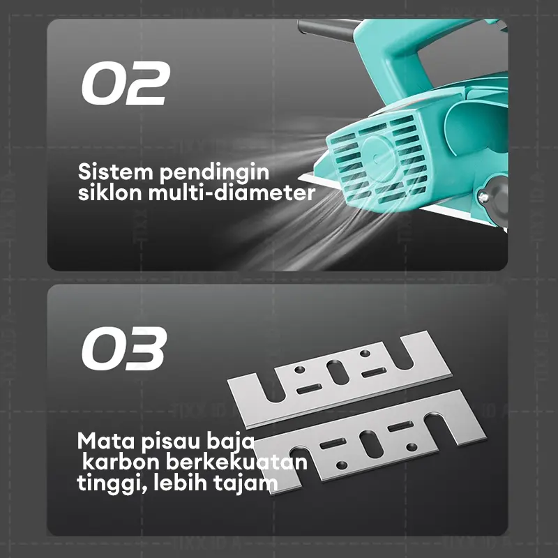 REAIM Mesin Serut Kayu Planer 680W, Electric Planner, Mesin Serut Tangan, Cocok untuk Memoles dan Memotong Kayu, Alat Serut Kayu, Mesin Planer Kayu, Mesin Pemoles Kayu, Alat Pemotong Kayu, Planer Elektrik, Mesin Serut Kayu Multifungsi, Planer Tangan Kayu 2