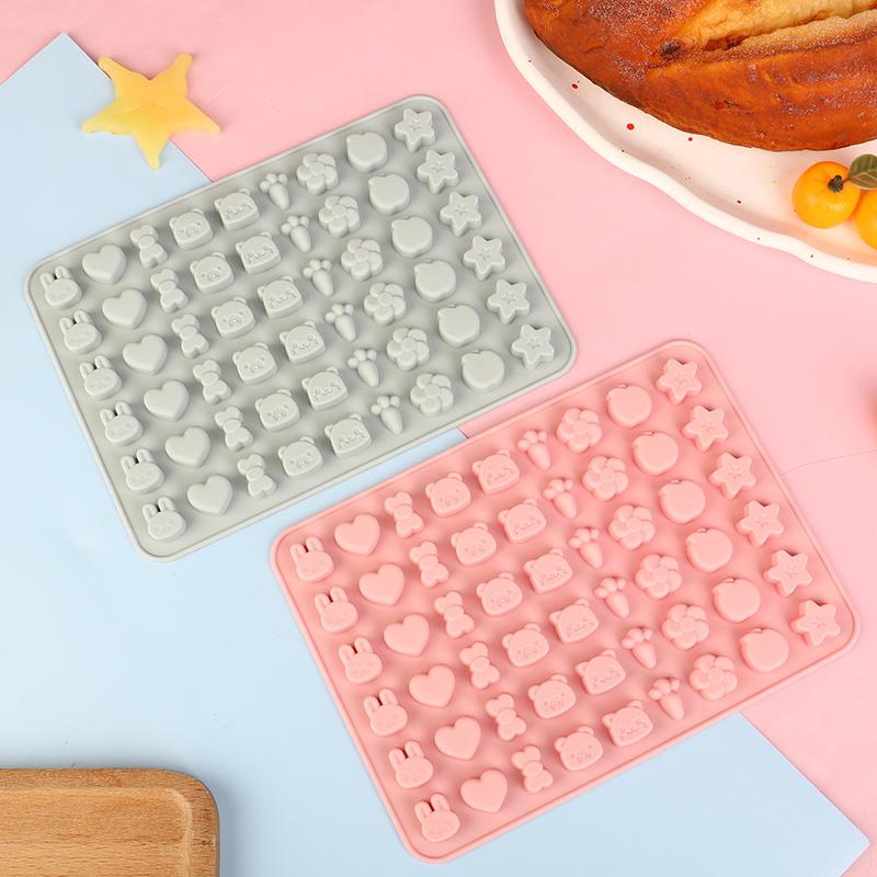 Product Introduction of 1Pc 54 Cavities Fruit Animal Silicone Mold DIY Mini Chocolate Ice Cube Tray Dropper Candy Fudge Non-stick Jelly Baking Mold 15