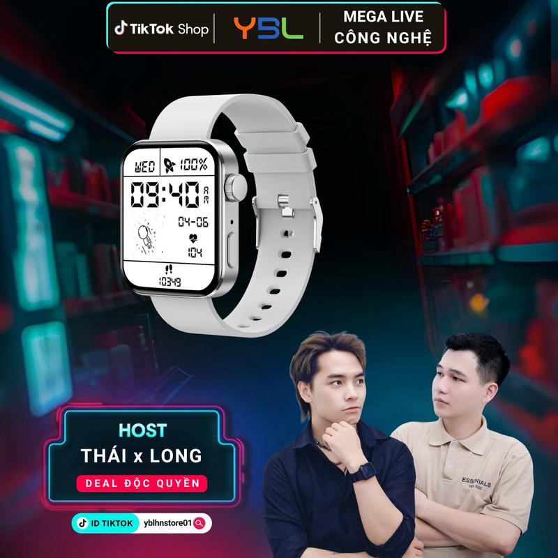   YBL X MR.THAI_TIGER  Đồng Hồ Thông Minh NK20   Bluetooth W003   Smartwatch Chống Thấm Nước Kết Nối Điện Thoại Không Dùng Sim Thông Báo Tin Nhắn Nghe Gọi 2 Chiều Thiết Kế Thời Trang Dành Cho Nam Và Nữ 