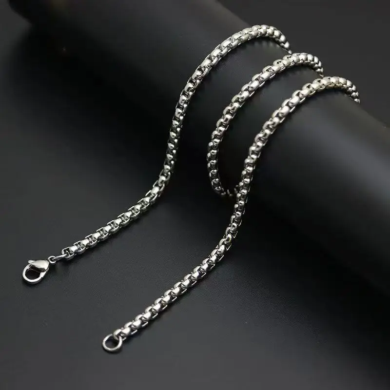 Kalung Titanium Stainless Necklace 2.5mm panjang 45cm, 50cm, 60cm,70cm 0