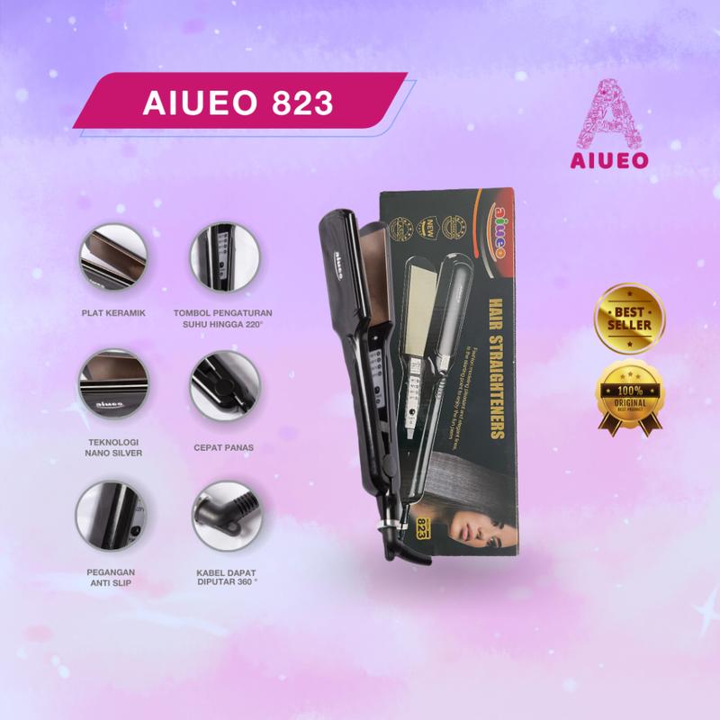 AIUEO | Catokan 823 Curly Straight Lurus Keriting Alat Catok Rambut | Termurah | Harga Grosir 3