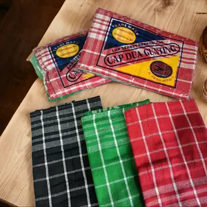 1 lusin Lap Serbet Serbaguna bahan katun uk jumbo 55 x 55 cm Dapur