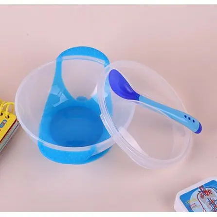 Mangkok Makan Bayi free Sendok dan Tutup free BPA 5