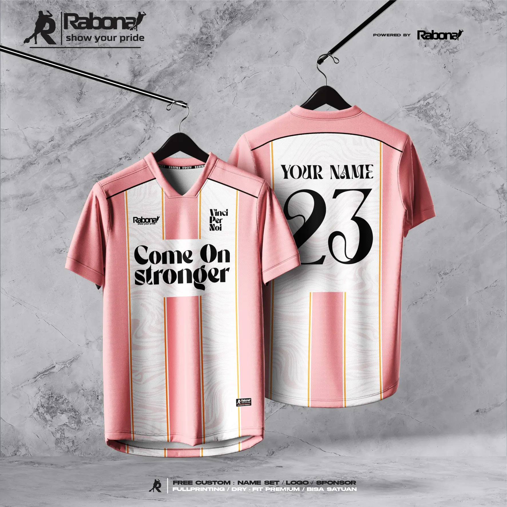 Jersey bola, futsal, voli, pink flash bisa custom nama