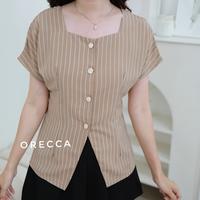 Gambar ORECCA - Marve Top Atasan Tangan Pendek Salur Wanita - black dari Orecca.id Kota Administrasi Jakarta Barat 3 Tokopedia