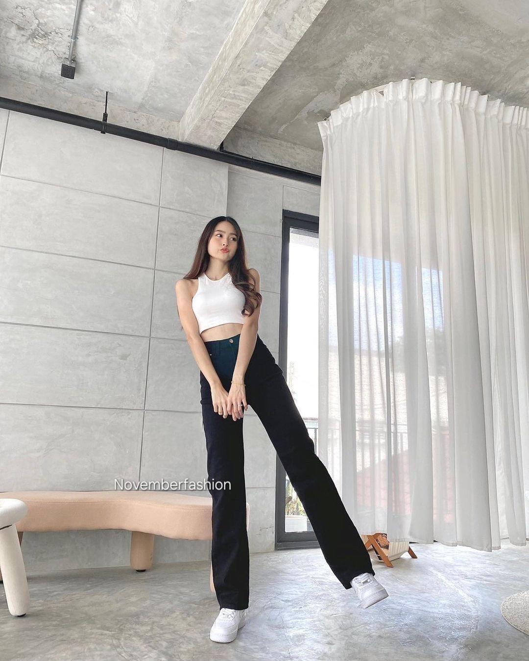 (27-34) High Loose Jeans Hitam Highwaist Jeans Wanita Tidak Melar Celana Panjang Wanita Kekinian Murah Korean Style