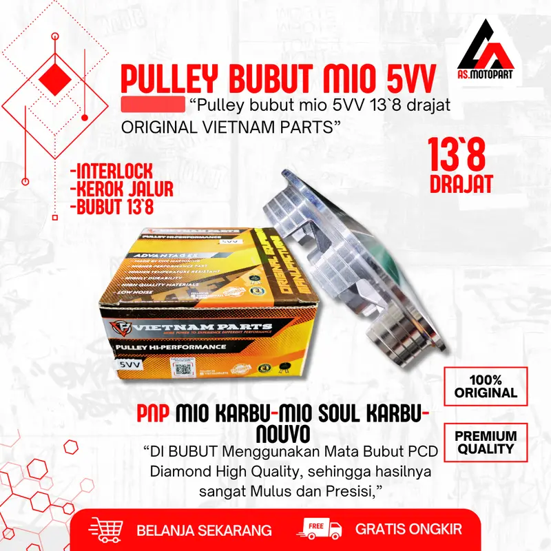 RUMAH ROLLER MIO SOUL BUBUT 13`8 DRAJAT Pulley Mio Smile Mio Sporty Fino Karbu Mio Soul 115 Motorcycle 2