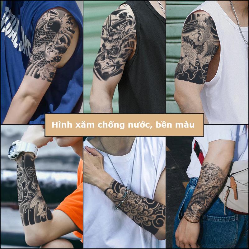 Hình xăm dán nửa cánh tay 15 ngày chống nước HY-FULL, hình xăm tạm thời trang bền đẹp nhiều lựa chọn