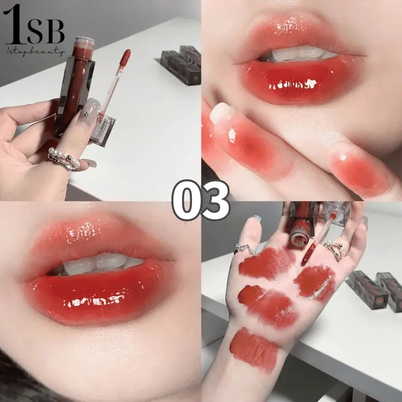 51/ SHAQINUO Glossy Mirror Lip Glaze Lipstick Bibir [1sb] 4