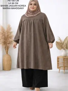 Tunik Wanita Super Jumbo Ld 150 Cm Model Full Bordir Kekinian - Syakira Tunik