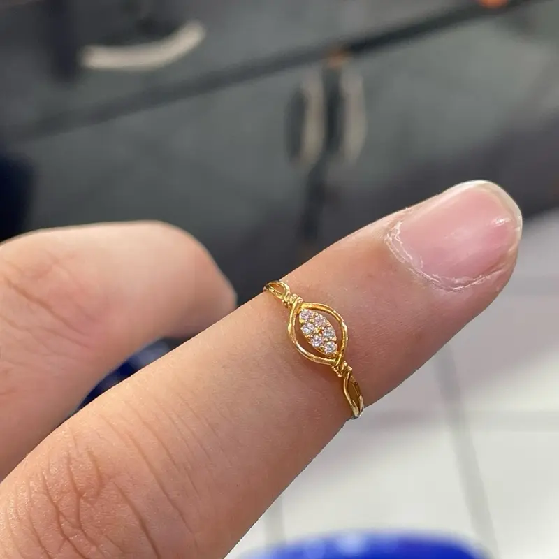 Cincin cor mata full pipa mini, 8K
