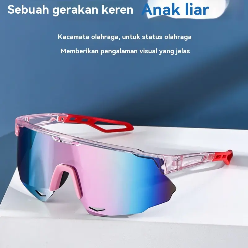 Kacamata bersepeda terbaru, kacamata hitam tahan angin dan berwarna-warni, cocok untuk pria dan wanita, olahraga luar ruangan, lari, bersepeda, dan bersepeda jalan raya.