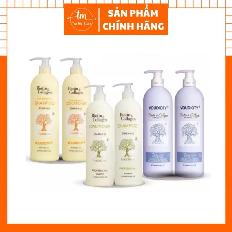 Cặp dầu gội xả Biotin & Collagen voudioty
