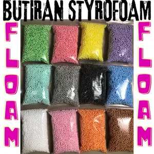 BUTIRAN STYROFOAM / FLOAM HIASAN SLIME | BESAR SEDANG MICRO | KADO | UNDIAN | KESENIAN | KERAJINAN