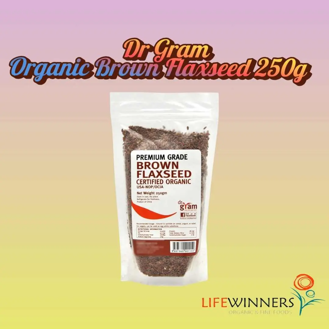 Dr Gram |  High in Omega-3  | High in Fiber | High in Protein | Organic Brown Flaxseed 250g Grain