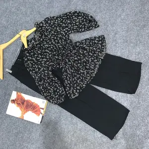 SETELAN BLOUSE MOTIF DAN KULOT||ONESET 2IN1  KOREAN STYLE MURAH Nyaman Panjang Atasan Wanita Tangan balon