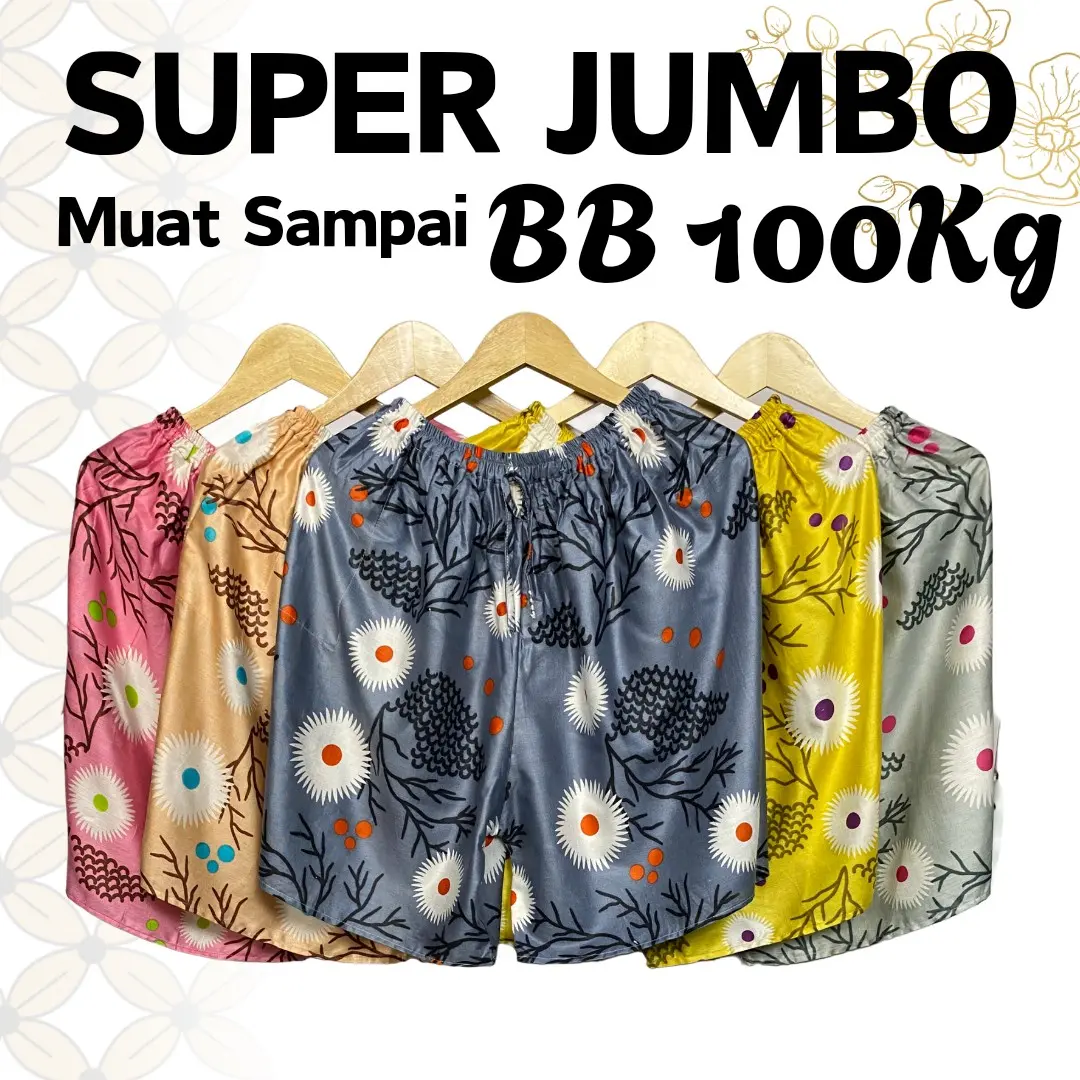 Celana Pendek Wanita Super Jumbo Big Size BB 80- 130kg || Bahan Rayon LP : 140cm