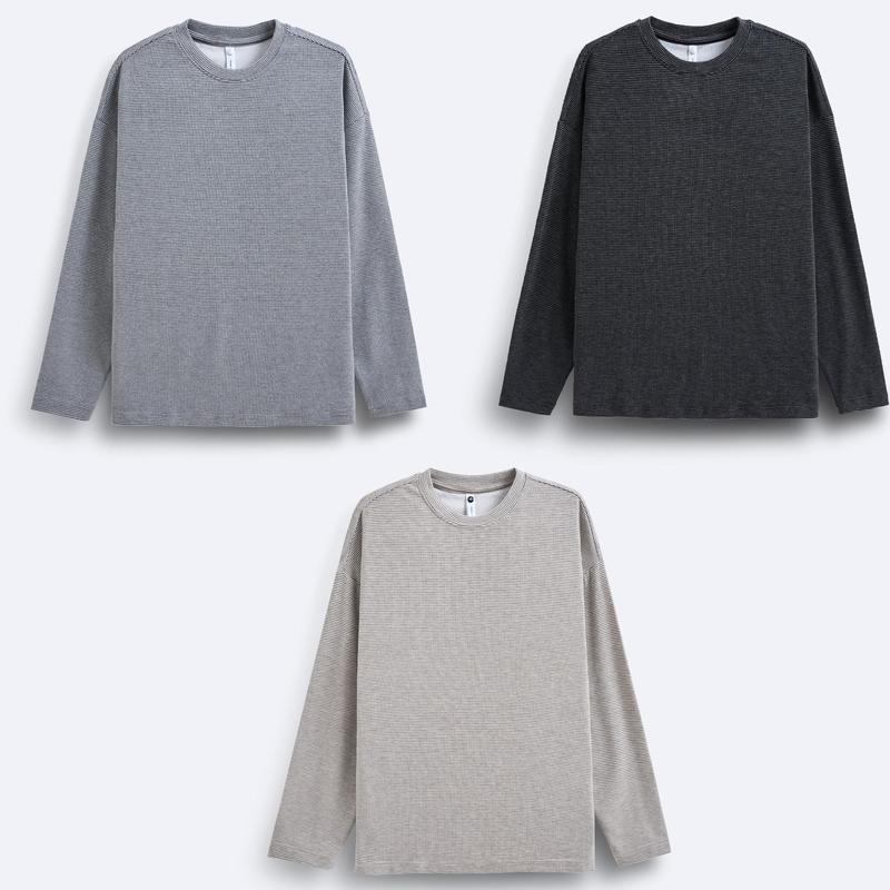 IxI Combo 2 Áo Nỉ Giữ Nhiệt Nam Cổ Tròn 3 Màu L.3.7894 Menswear Dài Tay Bi Tre