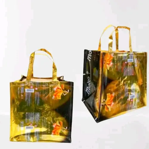 Tas Nasi kotak Tas hajatan tas plastik daur ulang motif random 1