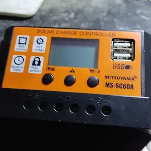Solar Charge Controller LCD LED Display 12V 24V / SCC / Panel Surya Charge Cell PWM Mitsuyama 10A 20A 30A 40A 50A 60A