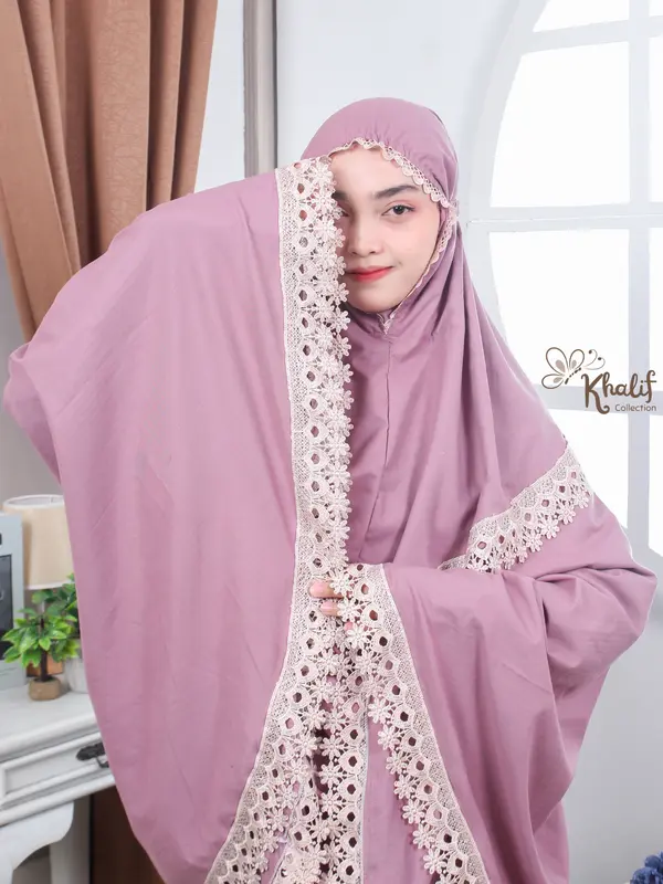 KHALIF COLLECTION - MUKENA DEWASA BAHAN KATUN MIKRO VARIASI RENDA - ALNAIRA SERIES 3