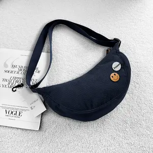 Tas Selempang Pria Wanita LOLY - Slingbag Corduroy Uniseks Gratis 2 PIN BROS Sling bag Tas Casual Terbaru