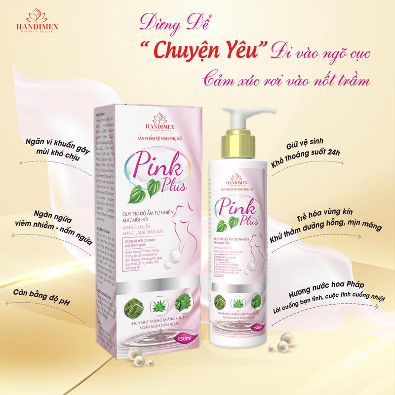 Dung Dịch Vệ Sinh Phụ Nữ Pink Plus 150ml CÓ CHE TÊN Kháng Khuẩn Giảm Nấm Giảm Ngứa An Toàn Cho Da Nhạy Cảm Mẹ Bầu Sau Sinh Và Bé Gái Women bot vesinh đũa thần PPL1