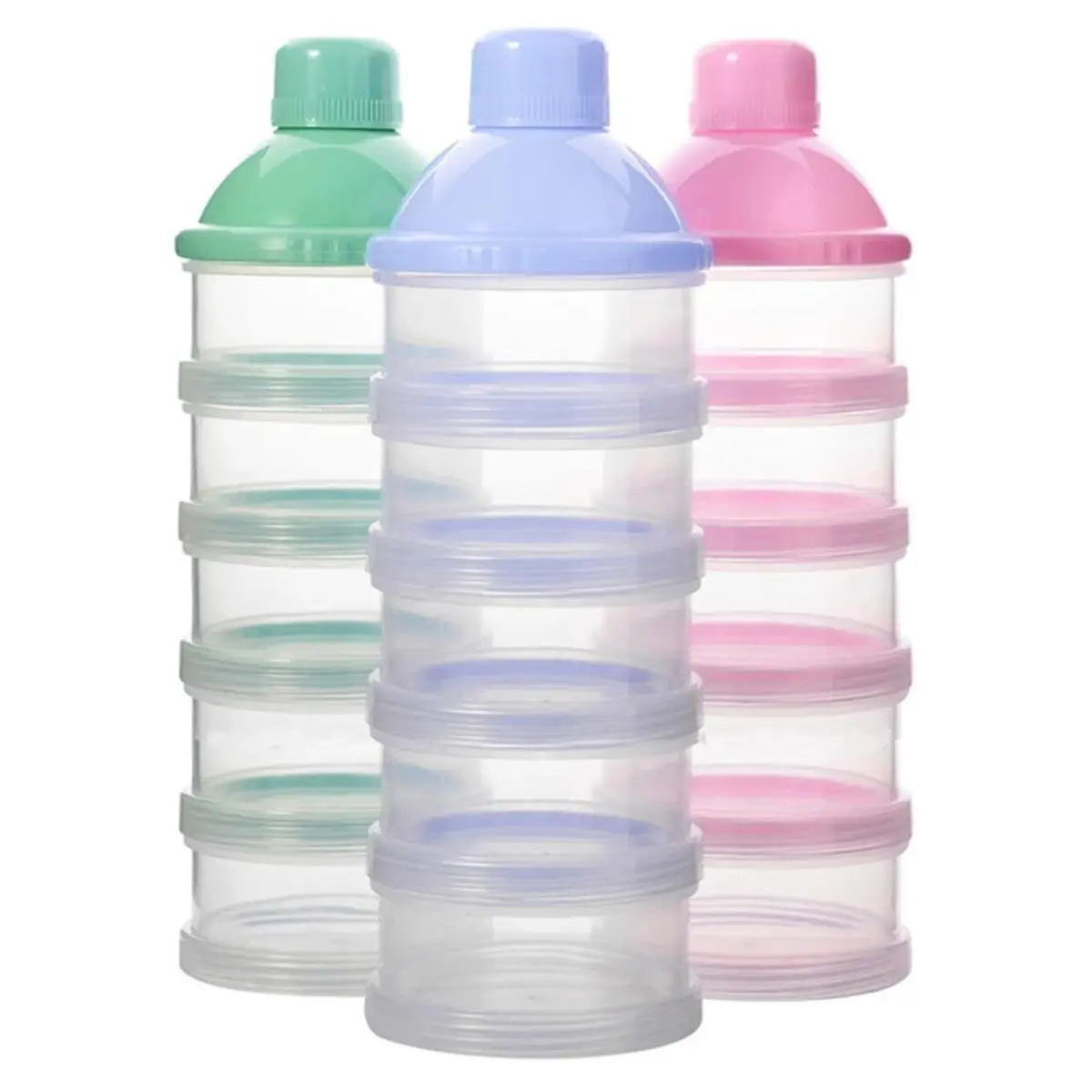 4/5Grids Portable Milk Powder Formula Dispenser Container Storage Essential Cereal Boxes Toddle Baby Snacks Food Storage Box New
