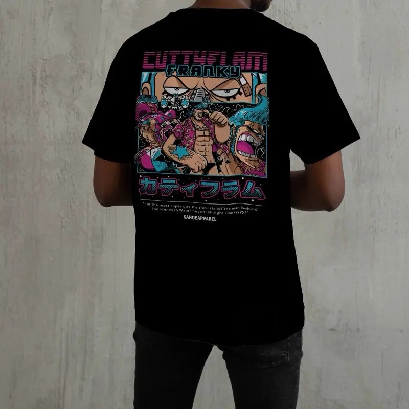 SahoeApparel- Kaos Franky One Piece - Dewasa, Pendek, Atasan, Wanita, Katun, Combed 1