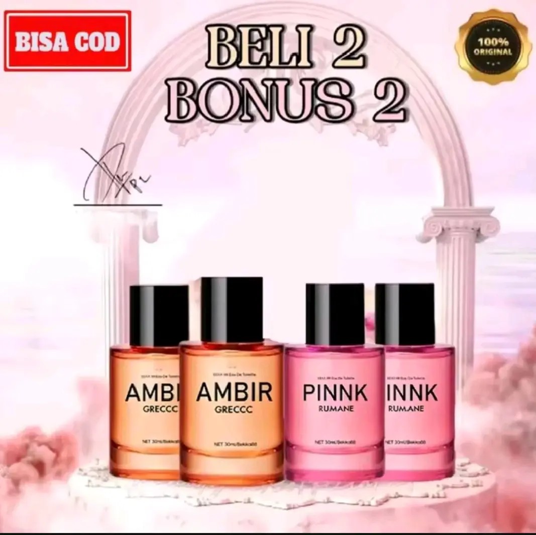 PROMO BELI 2 GRATIS 2 PARFUM MNS0 COCOK UNTUK PRIA DAN WANITA WANGI TAHAN LAMA