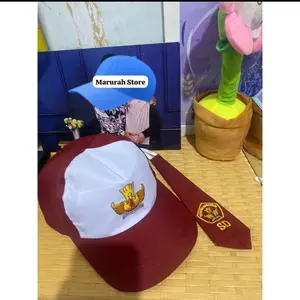 Paket Topi dan Dasi Sekolah SD dengan Logo Bordir Klasik