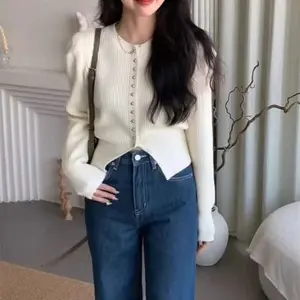 HECTIC Yuma Cardigan Rajut Wanita Kancing Jamur Premium - Top Button Knit Cardigan Knitwear - Atasan Cardigan Korean Style