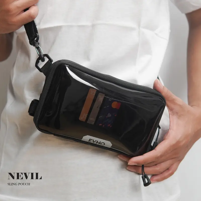 Evho - NEVIL Slingpouch I Clutch Handbag Pria I Tas Selempang Leher I Tas Hp 3