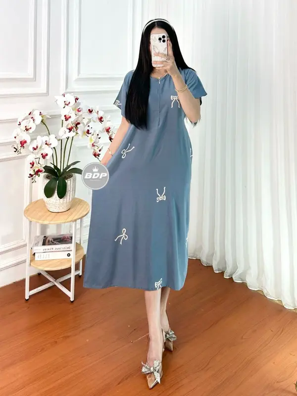 Daster Chibi 3/4 Daster Viral - Bahan Shantung Rayon Tebal Busui Bumil Wanita Motif 3