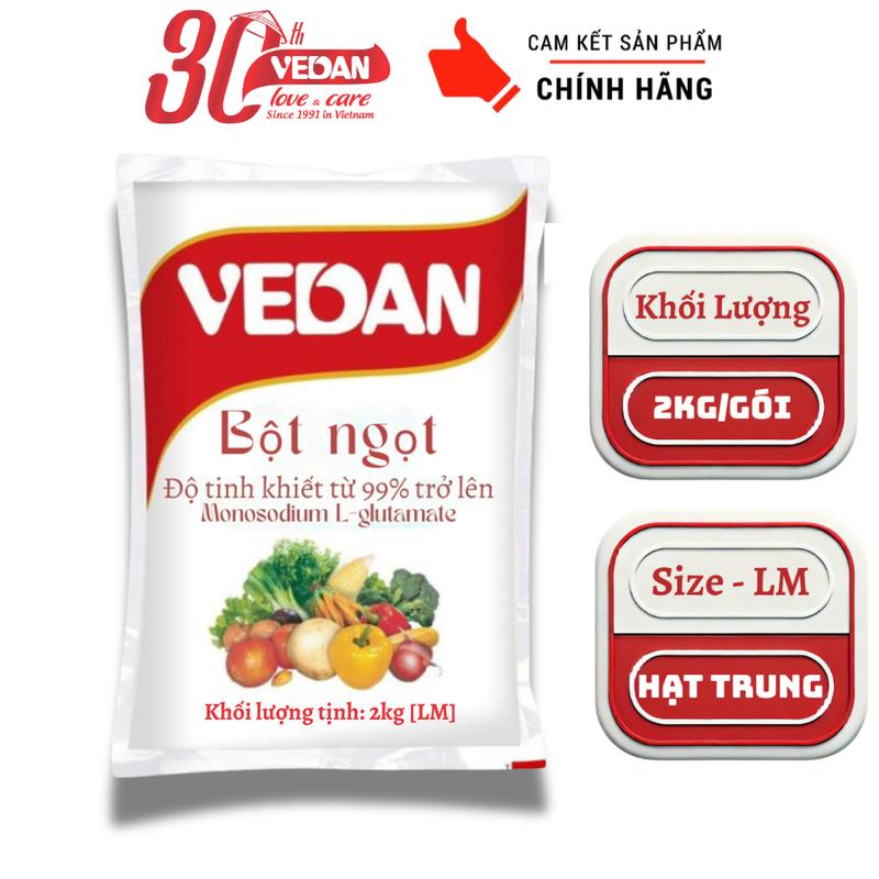 Bột Ngọt VEDAN Hạt Trung 2kg - Size LM