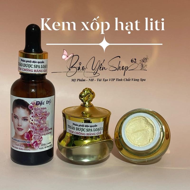 NH- 1 SERUM NHẸ + 2 KEM xốp hạt li ti 5gr hỗ trợ mụn thâm nám sạm da Tặng 1 mặt nạ