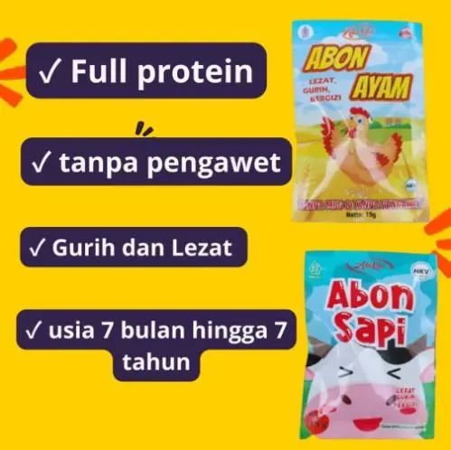 Abiqu Abon MPASI - Abon Abiqu - Abon Anak - Abon Sapi Ayam Tuna Lele - MPASI Anak 3
