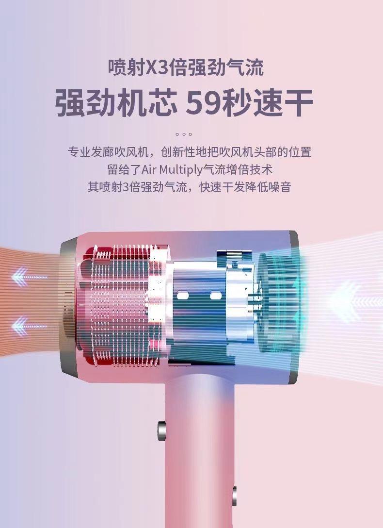 Product Introduction of Authentic German style quick drying hair dryer for household use, with strong wind power, hair salon, hotel specific, high-power negative ion hair care, and silent operation 13