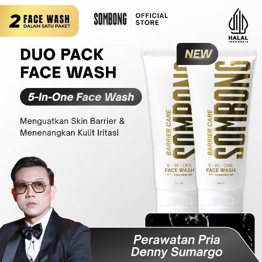 Sombong Double Defense Face Wash 5-in-1 dengan Coffee & Ginseng & Barrier Care Ceramide NP 100ml