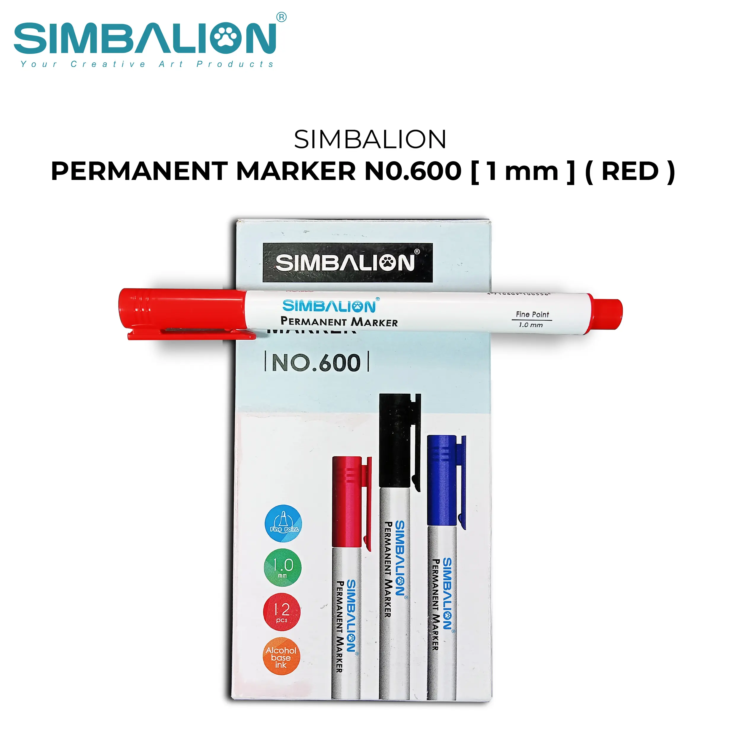 Simbalion Permanent Paint Markers 1mm - logam kaca kain No 600 (1PCS)