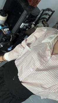 Product Review of Lulu blouse strip salur premium LD 110 120 130 140 kemeja crop jumbo from a**a ** 0