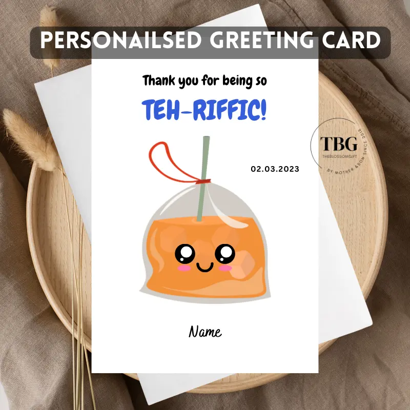 [SG SELLER] Personalised / Customized A5 Folded Greeting Cards -FOOD Funny Cute design - Many Designs
