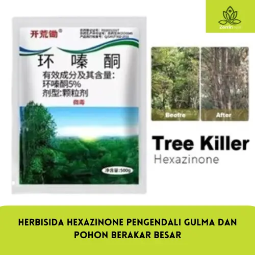 Herbisida Hexazinone pengendali gulma dan pohon berakar besar